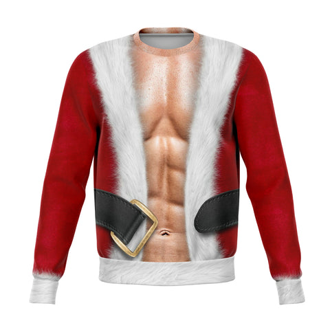 Fit Santa Caucasian Ugly Christmas Sweater