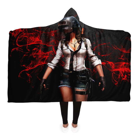 PUBG Gamer Women Hooded Blanket