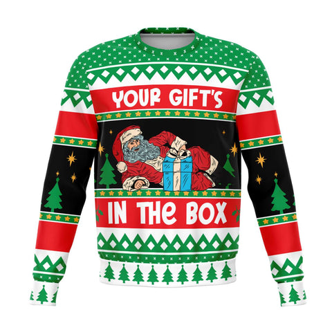 Your Gift's In The Box Funny Ugly Christmas Sweater