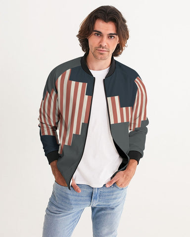 Up Abstract Stripes Men's Bomber Jacket