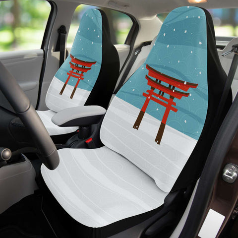 Torii Gate Over The Mountain Car Seat Cover Set Of 2
