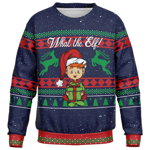 What The Elf! Unisex Kids Fashion Christmas Sweatshirt