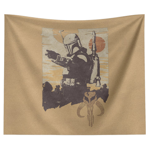 Boba Fett Tatooine Battle - Backdrop Wall Tapestry