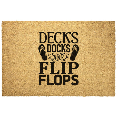 Decks Docks & Flip Flops Outdoor Mat 4 Sizes Coir Doormat