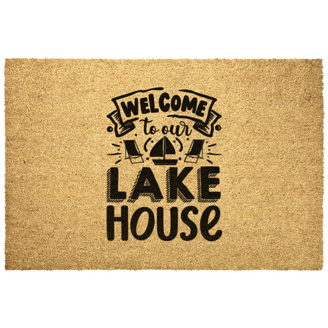 Welcome to Our Lake House Outdoor Mat 4 Sizes Coir Doormat