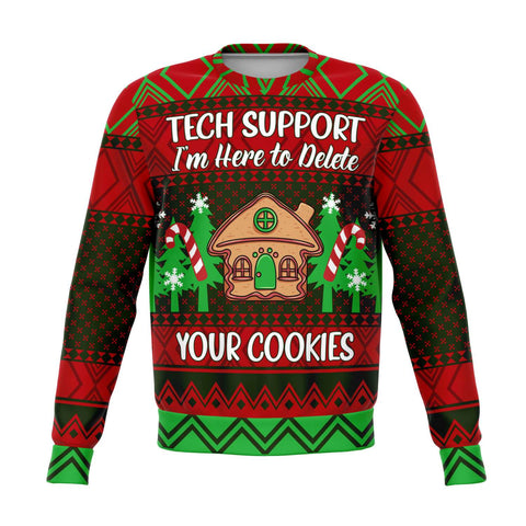 Tech Support Funny Ugly Christmas Sweater