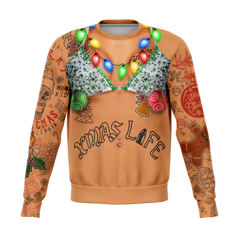 Beach Body Tattoo Unisex Ugly Christmas Sweater