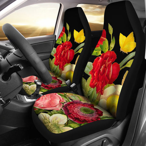 Floral Bouquet Car Seat Covers Set of 2