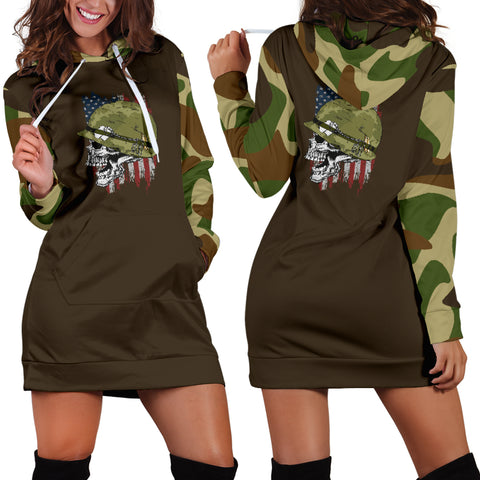 American Skull Soldier Women's Hooded Dress