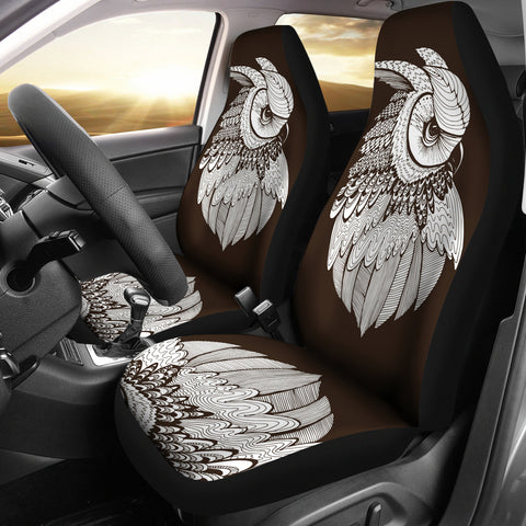 Owl Gazing Car Seat Covers Set Of 2