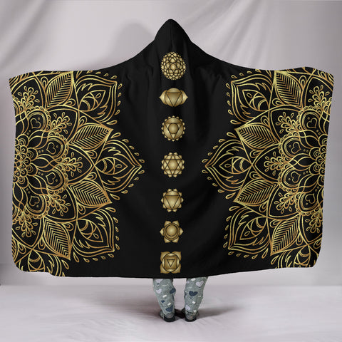 Golden Chakra Hooded Blanket