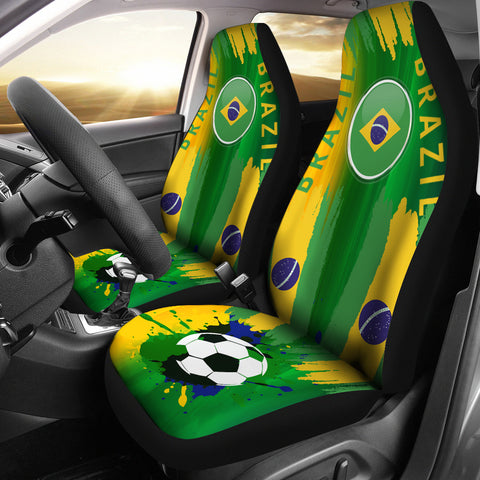 Brazil Soccer World Cup - Car Seat Covers Set Of 2