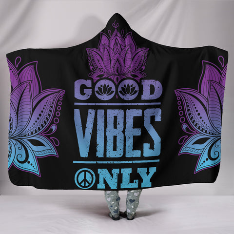 Good Vibes Only Hooded Blanket