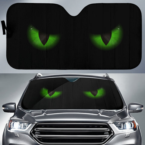 Green Evil Eyes Car Sunshade