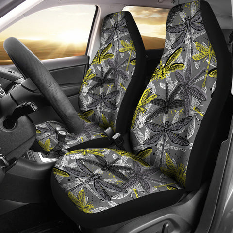 Dragonfly Multicolor Car Seat Covers Set Of 2