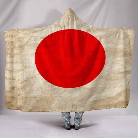 Japanese Flag Hooded Blanket